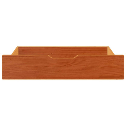 vidaXL Under-Bed Drawers 2 pcs Wax Brown 80x55x17 cm Solid Wood Pine 3