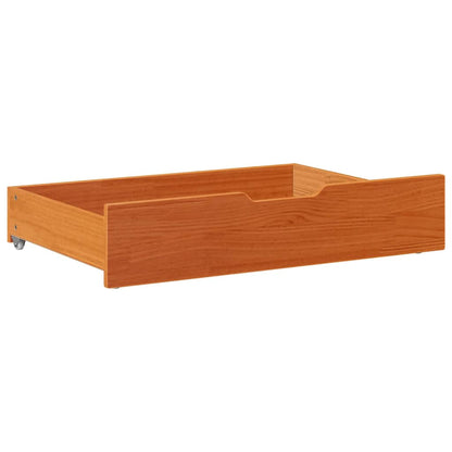 vidaXL Under-Bed Drawers 2 pcs Wax Brown 80x55x17 cm Solid Wood Pine 4