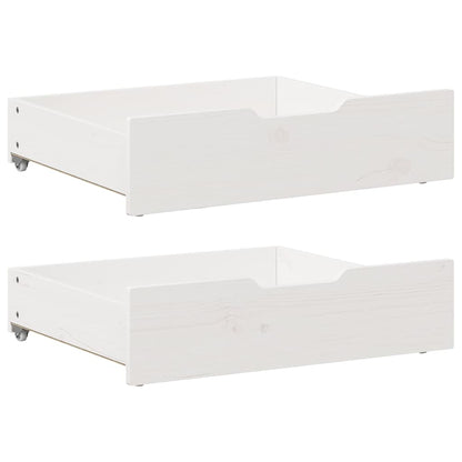 vidaXL Under-Bed Drawers 2 pcs White 65x55x17 cm Solid Wood Pine 1