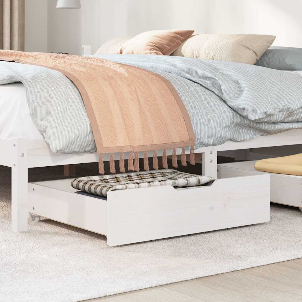 vidaXL Under-Bed Drawers 2 pcs White 65x55x17 cm Solid Wood Pine 2