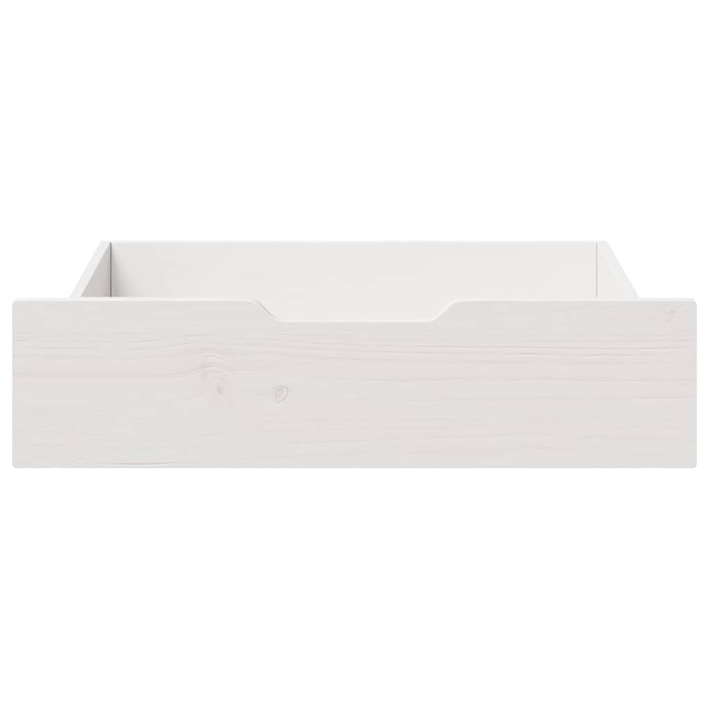 vidaXL Under-Bed Drawers 2 pcs White 65x55x17 cm Solid Wood Pine 3
