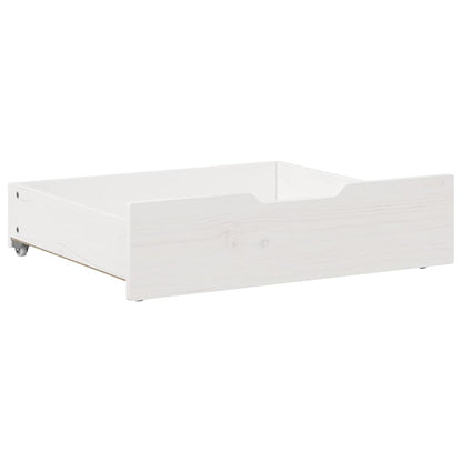 vidaXL Under-Bed Drawers 2 pcs White 65x55x17 cm Solid Wood Pine 4