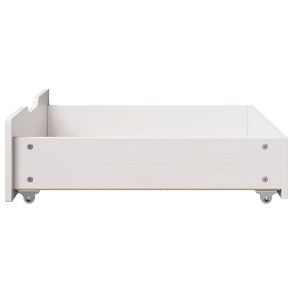 vidaXL Under-Bed Drawers 2 pcs White 65x55x17 cm Solid Wood Pine 5