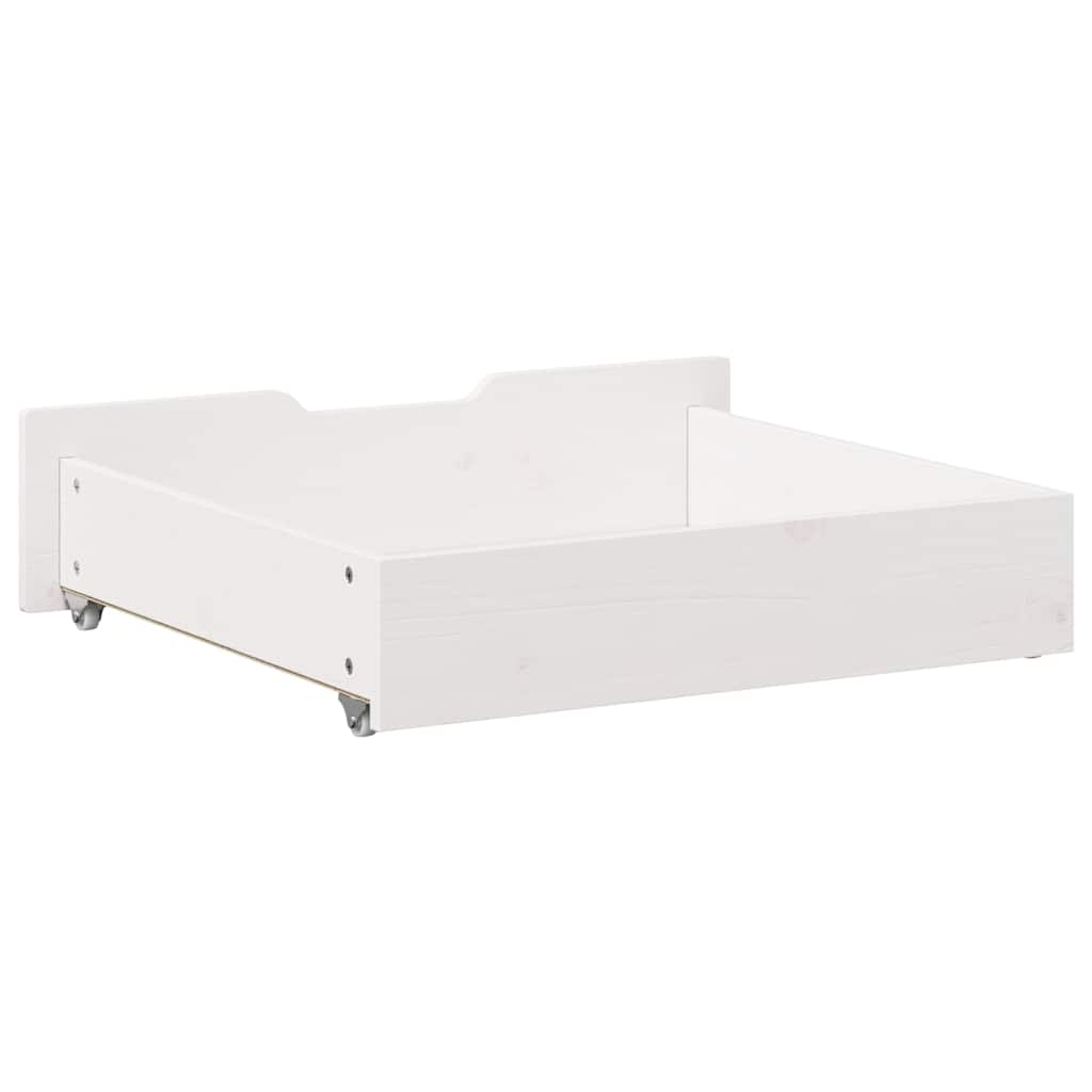 vidaXL Under-Bed Drawers 2 pcs White 65x55x17 cm Solid Wood Pine 6
