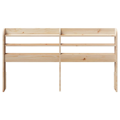 vidaXL Headboard with Shelves 135 cm Solid Wood Pine 3