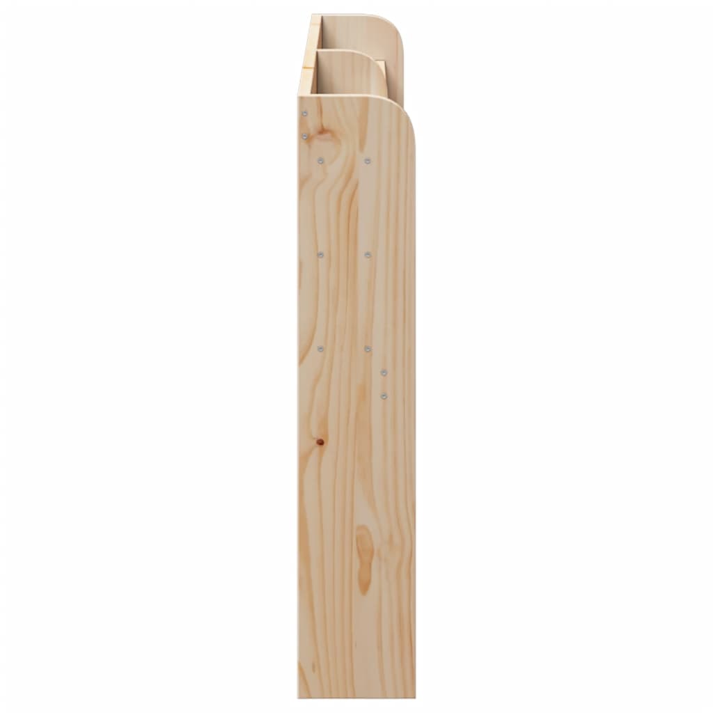 vidaXL Headboard with Shelves 135 cm Solid Wood Pine 4