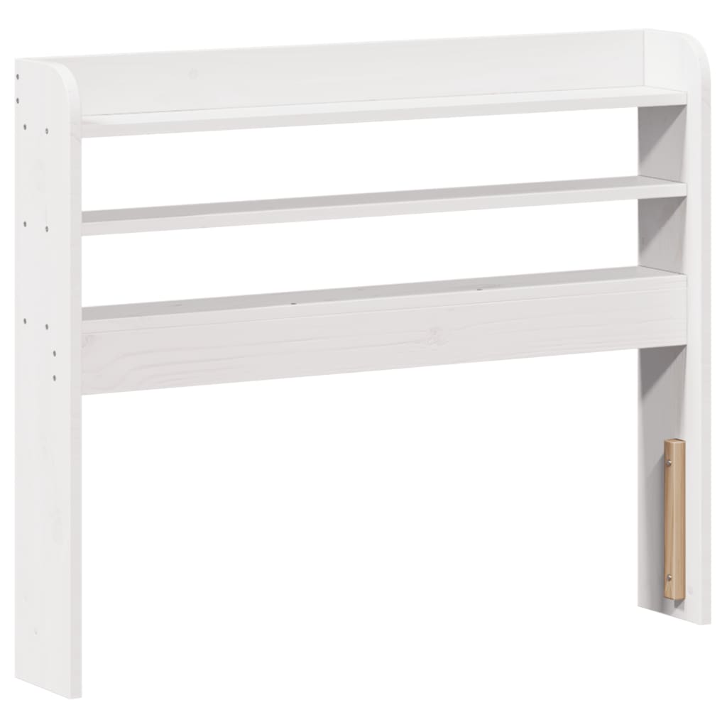 vidaXL Headboard with Shelves White 100 cm Solid Wood Pine 2