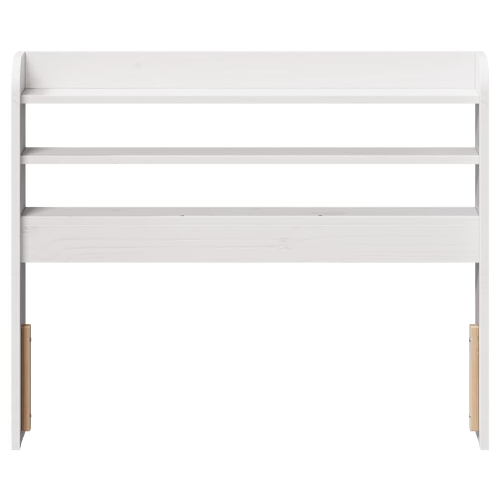 vidaXL Headboard with Shelves White 100 cm Solid Wood Pine 3