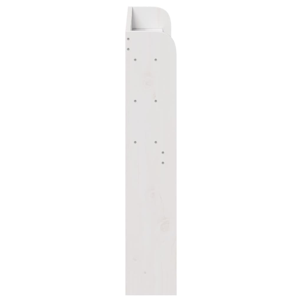 vidaXL Headboard with Shelves White 100 cm Solid Wood Pine 4