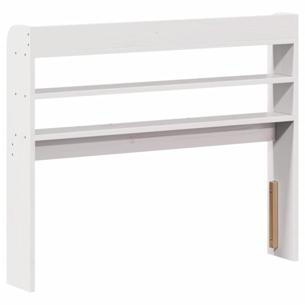 vidaXL Headboard with Shelves White 100 cm Solid Wood Pine 5