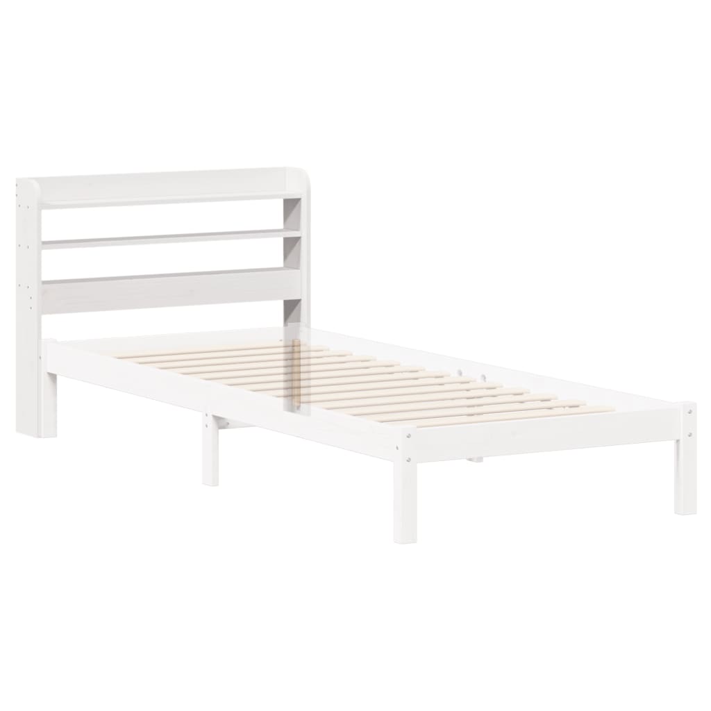 vidaXL Headboard with Shelves White 100 cm Solid Wood Pine 6