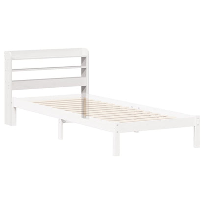 vidaXL Headboard with Shelves White 100 cm Solid Wood Pine 6
