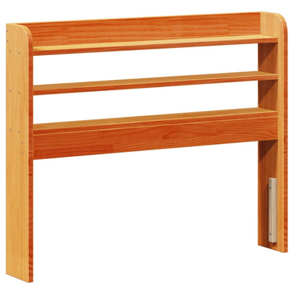 vidaXL Headboard with Shelves Wax Brown 100 cm Solid Wood Pine 2