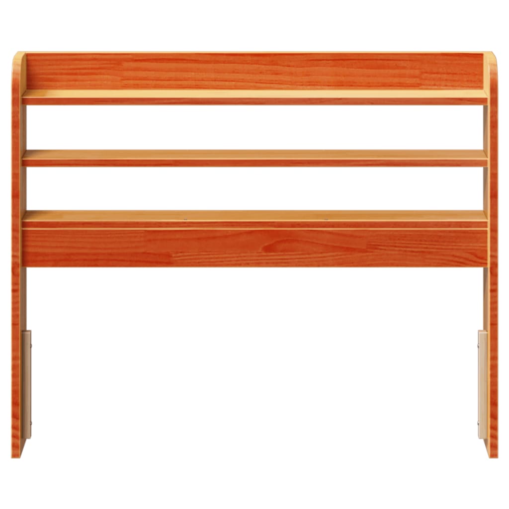 vidaXL Headboard with Shelves Wax Brown 100 cm Solid Wood Pine 3