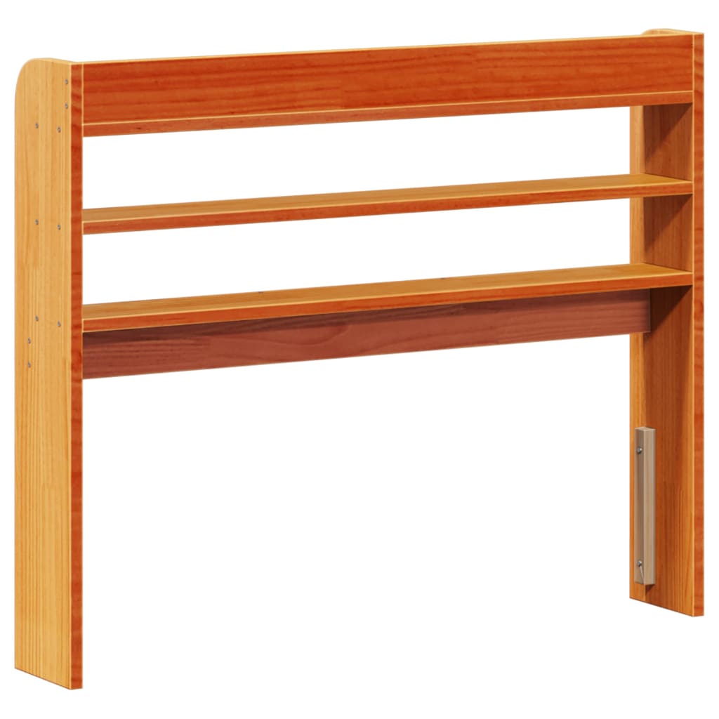 vidaXL Headboard with Shelves Wax Brown 100 cm Solid Wood Pine 5