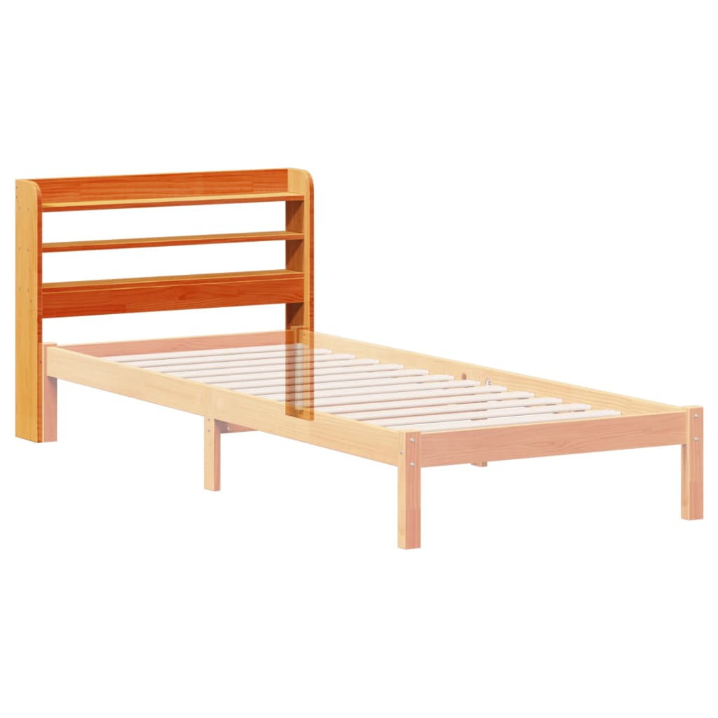 vidaXL Headboard with Shelves Wax Brown 100 cm Solid Wood Pine 6