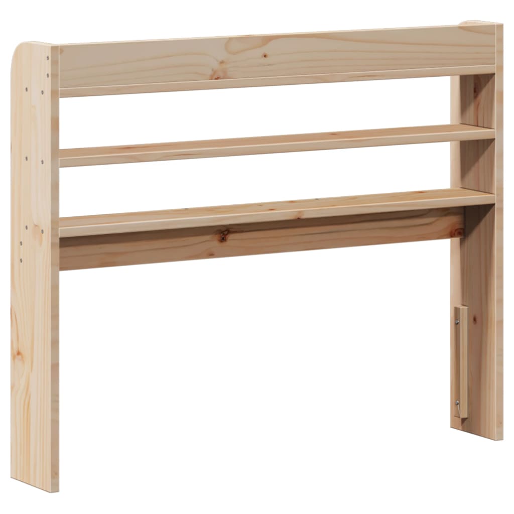 vidaXL Headboard with Shelves 90 cm Solid Wood Pine 5