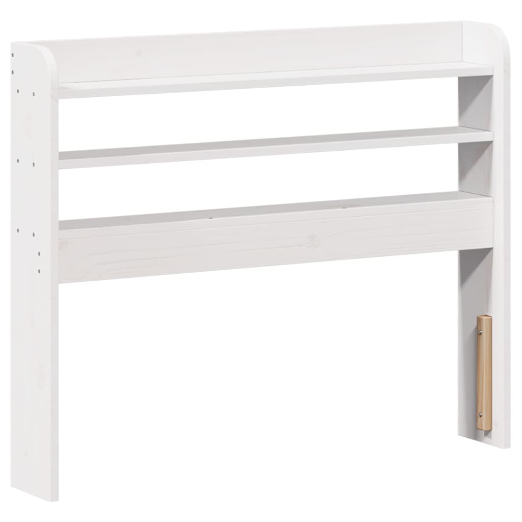 vidaXL Headboard with Shelves White 75 cm Solid Wood Pine 2
