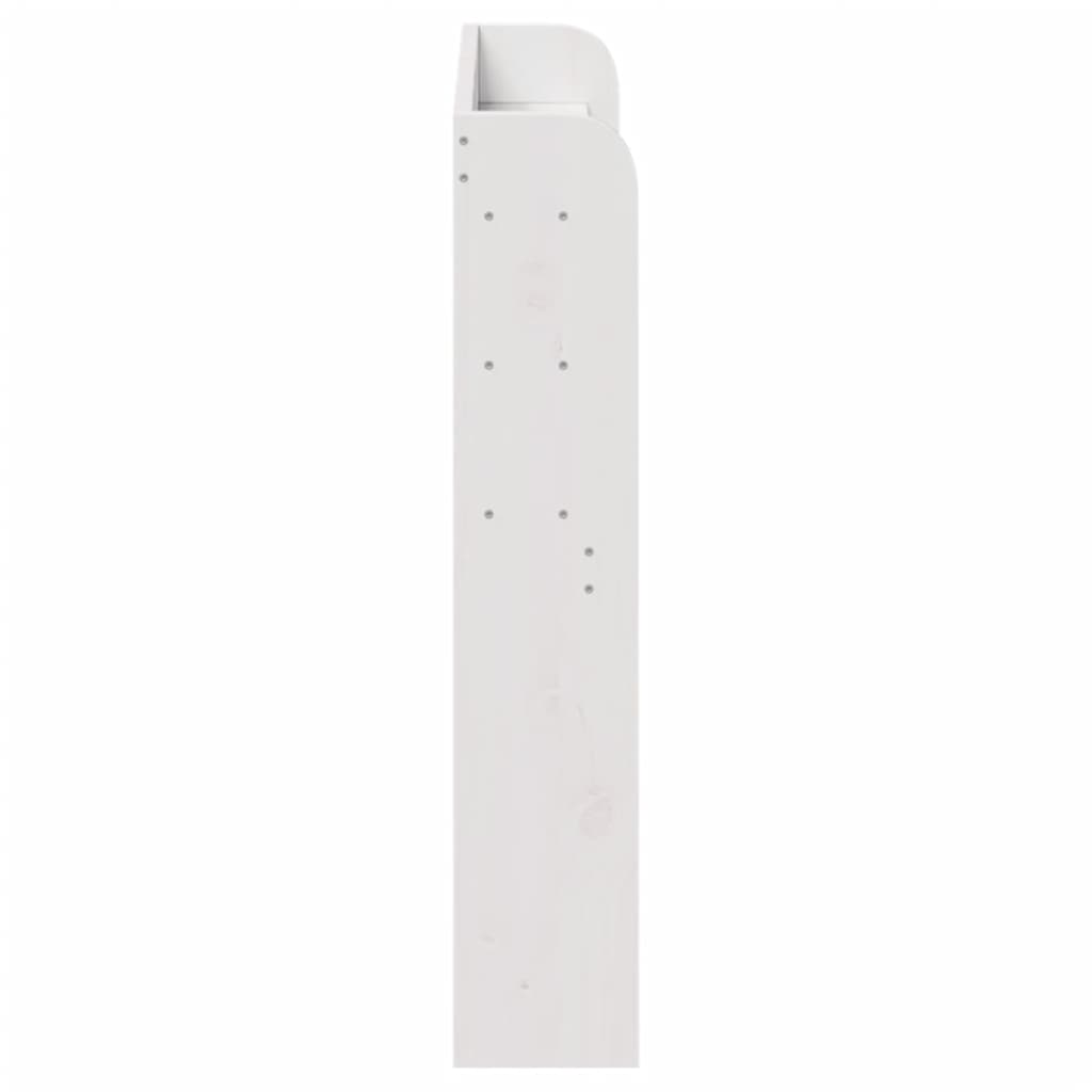 vidaXL Headboard with Shelves White 75 cm Solid Wood Pine 4