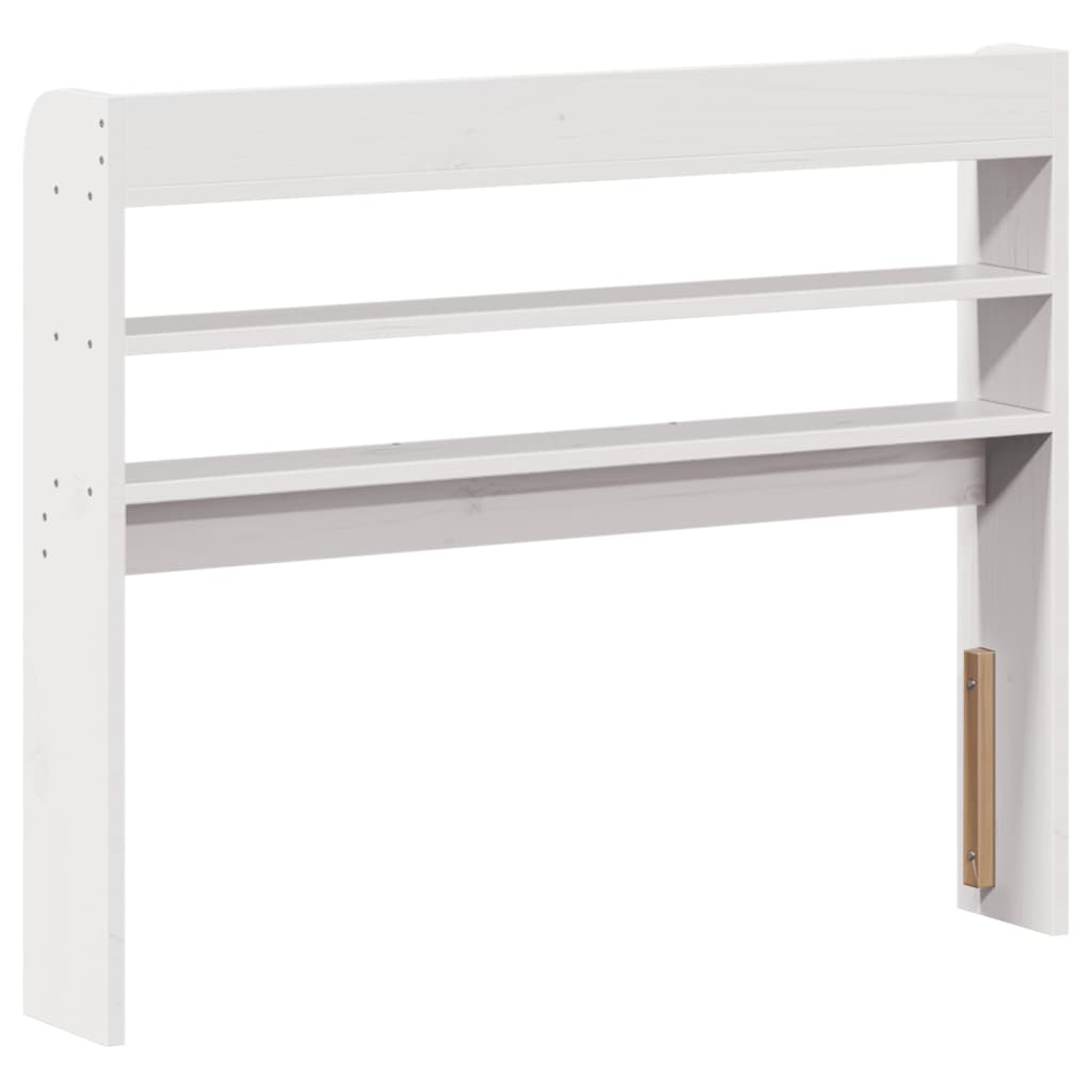 vidaXL Headboard with Shelves White 75 cm Solid Wood Pine 5