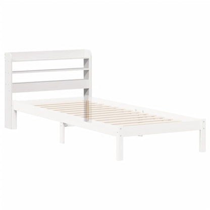 vidaXL Headboard with Shelves White 75 cm Solid Wood Pine 6