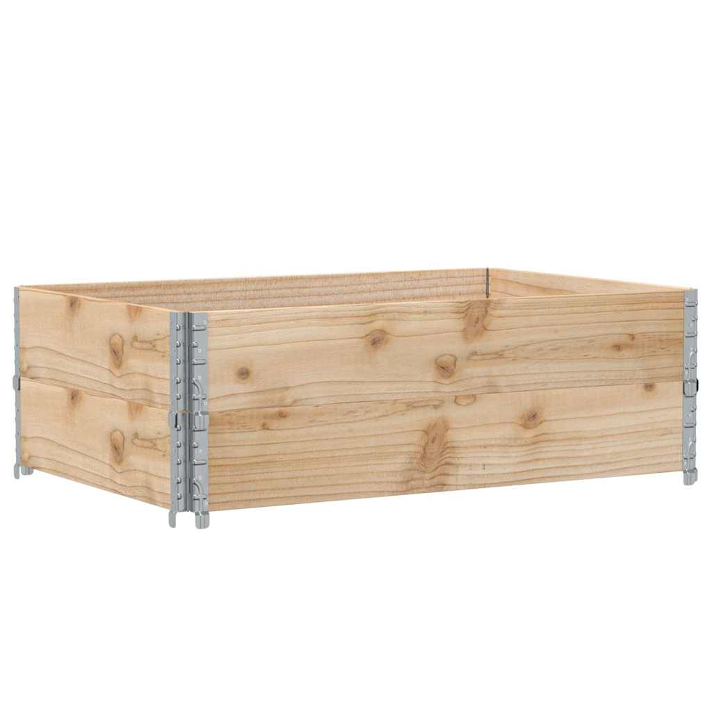 vidaXL Pallet Collars 2 pcs 120x80 cm Solid Wood Pine 2