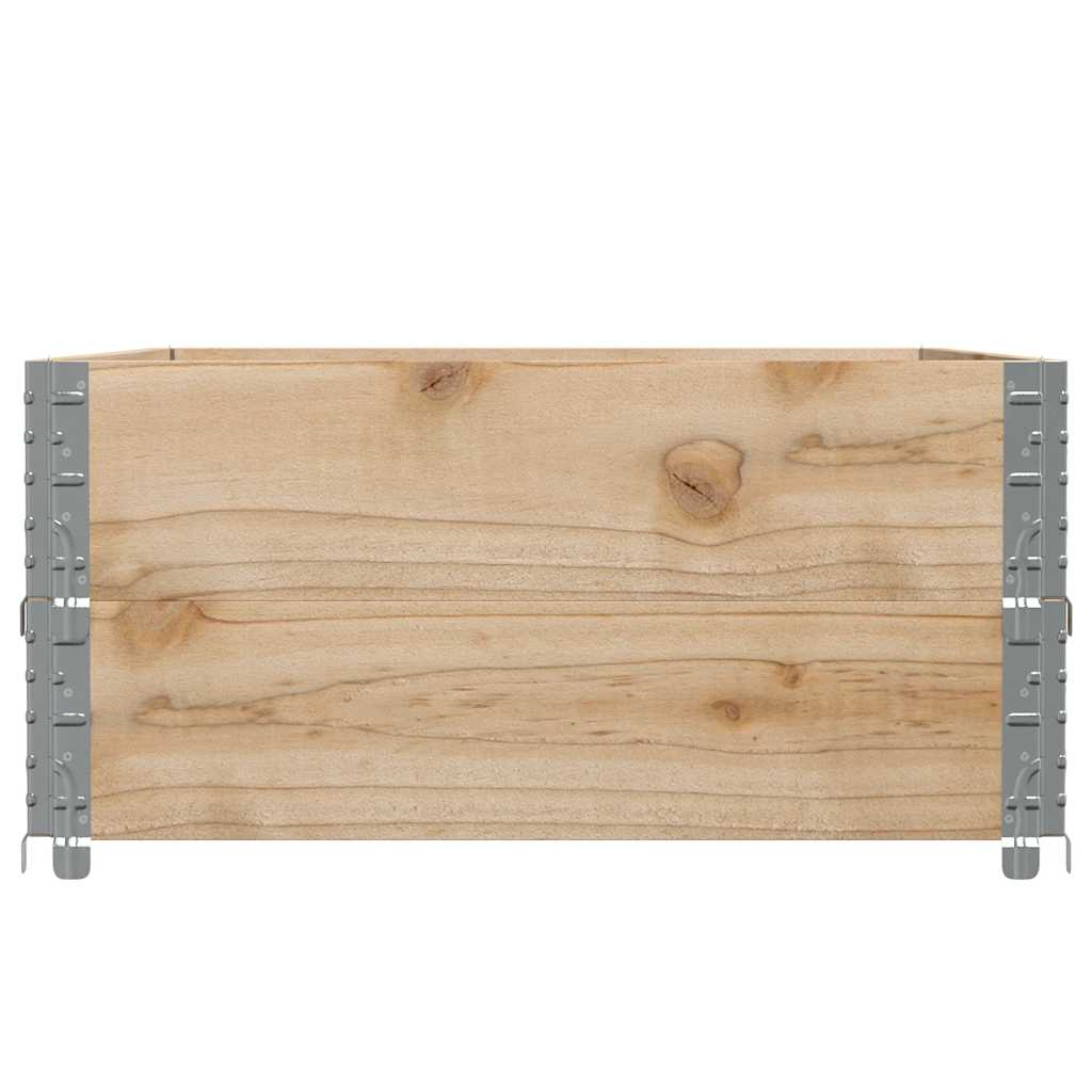vidaXL Pallet Collars 2 pcs 120x80 cm Solid Wood Pine 4