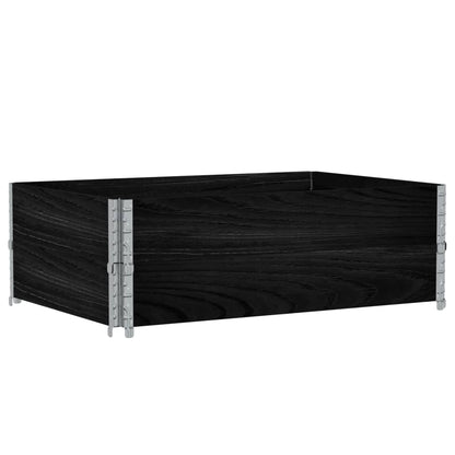vidaXL Pallet Collars 2 pcs Black 120x80 cm Solid Wood Pine 2