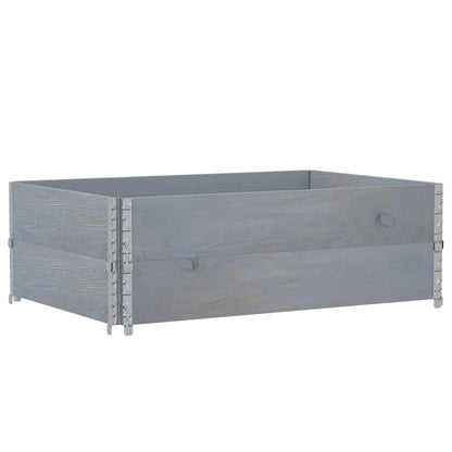 vidaXL Pallet Collars 2 pcs Grey 120x80 cm Solid Wood Pine 2