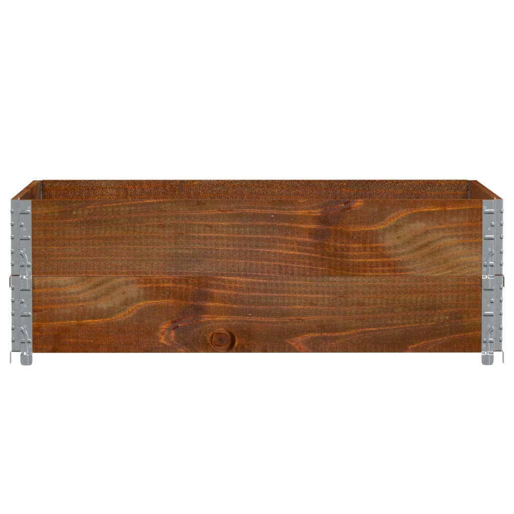 vidaXL Pallet Collars 2 pcs Brown 120x80 cm Solid Wood Pine 3
