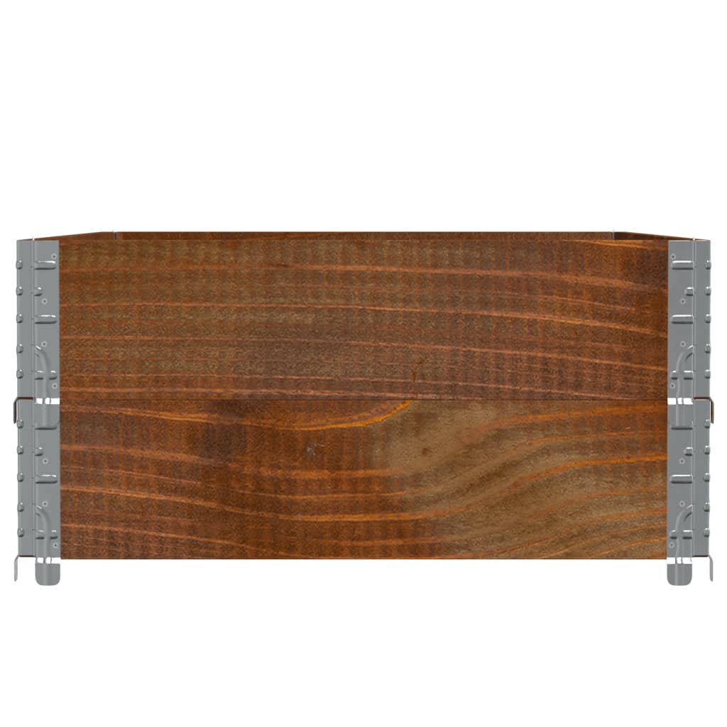 vidaXL Pallet Collars 2 pcs Brown 120x80 cm Solid Wood Pine 4