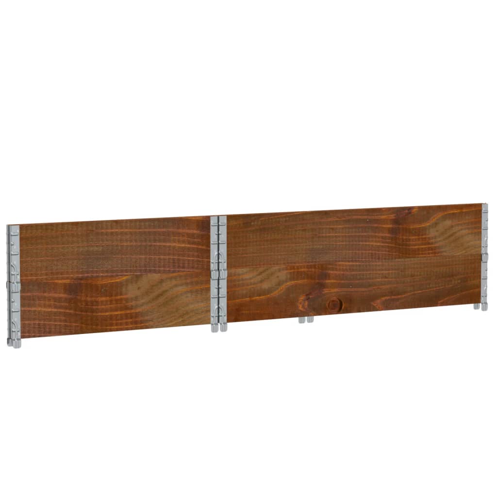 vidaXL Pallet Collars 2 pcs Brown 120x80 cm Solid Wood Pine 6