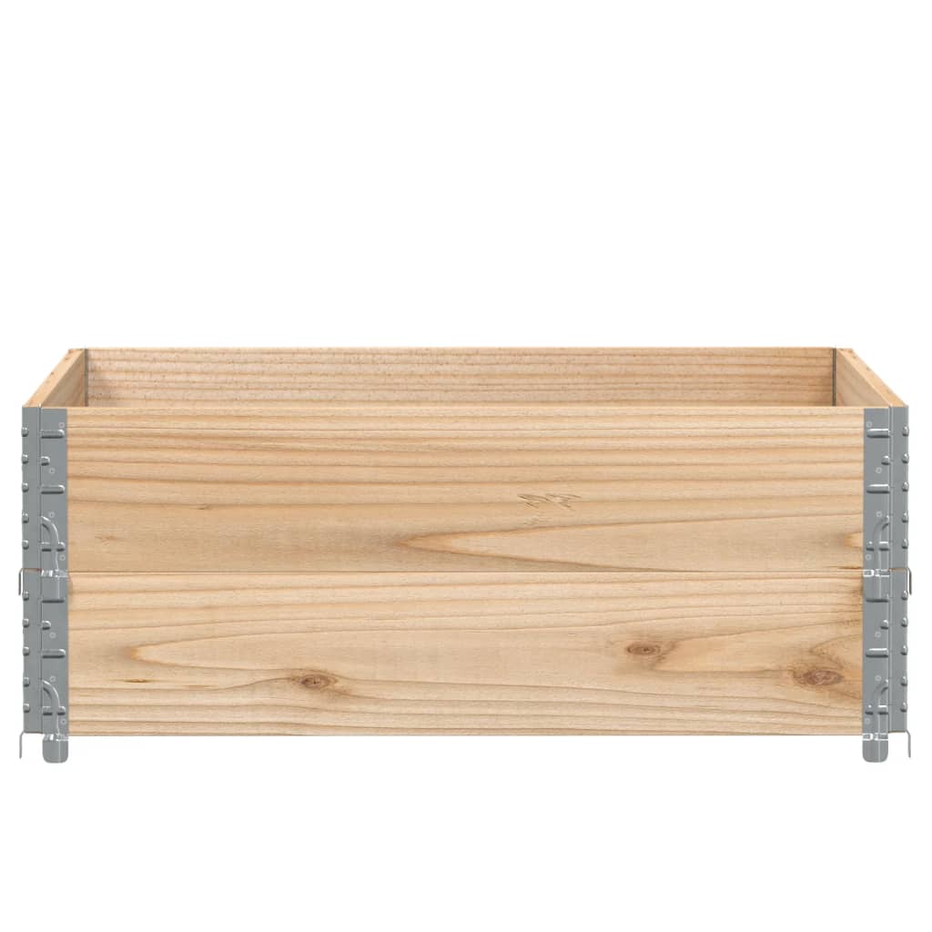 vidaXL Pallet Collars 2 pcs 100x100 cm Solid Wood Pine 3