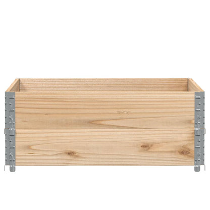 vidaXL Pallet Collars 2 pcs 100x100 cm Solid Wood Pine 3