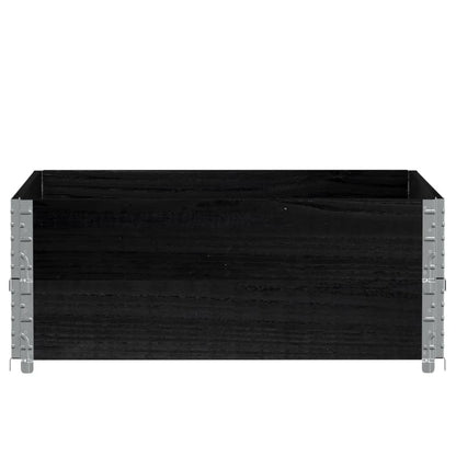 vidaXL Pallet Collars 2 pcs Black 100x100 cm Solid Wood Pine 3