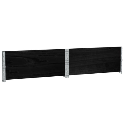 vidaXL Pallet Collars 2 pcs Black 100x100 cm Solid Wood Pine 6