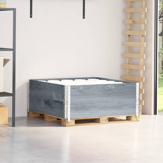 vidaXL Pallet Collars 2 pcs Grey 100x100 cm Solid Wood Pine 1