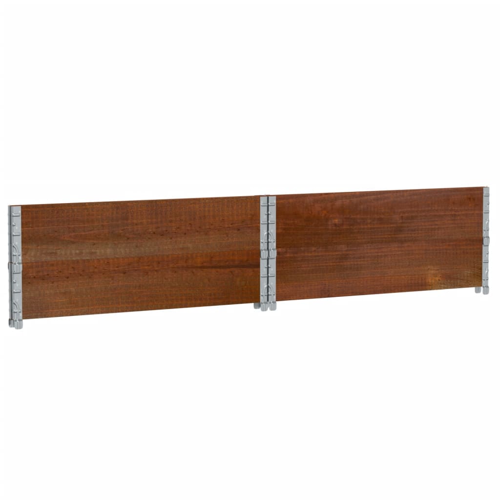 vidaXL Pallet Collars 2 pcs Brown 100x100 cm Solid Wood Pine 6