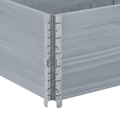 vidaXL Pallet Collars 2 pcs Grey 150x50 cm Solid Wood Pine 6