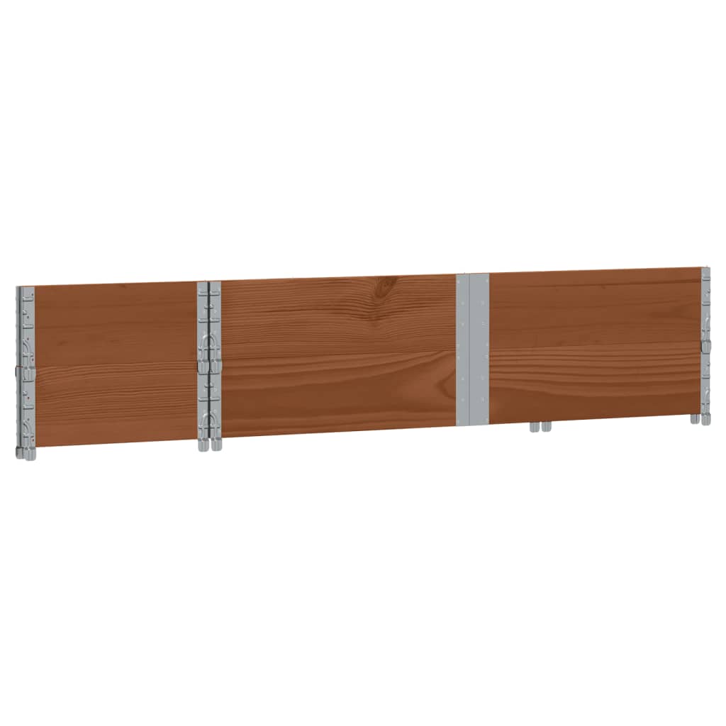 vidaXL Pallet Collars 2 pcs Brown 150x50 cm Solid Wood Pine 4