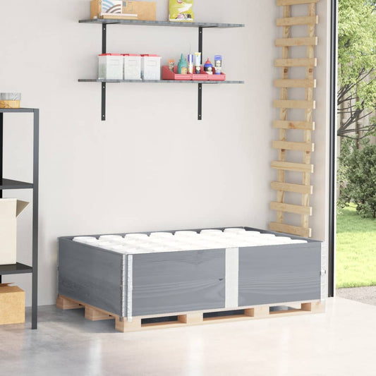 vidaXL Pallet Collars 2 pcs Grey 150x100 cm Solid Wood Pine 1
