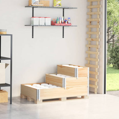 vidaXL 3-Tier Raised Bed 120x80 cm Solid Wood Pine 1