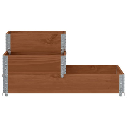 vidaXL 3-Tier Raised Bed Brown 120x80 cm Solid Wood Pine 3