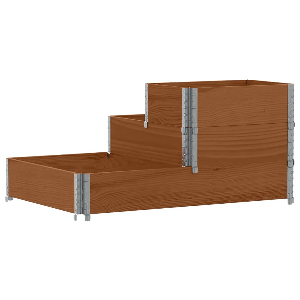 vidaXL 3-Tier Raised Bed Brown 120x80 cm Solid Wood Pine 5