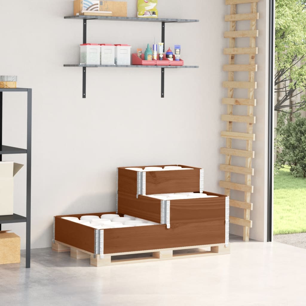 vidaXL 3-Tier Raised Bed Brown 120x80 cm Solid Wood Pine 1