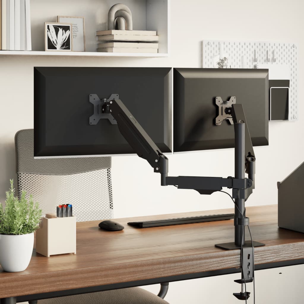 vidaXL Dual Monitor Arm for Max 27 Inch Screen Gas Spring 20 kg 3