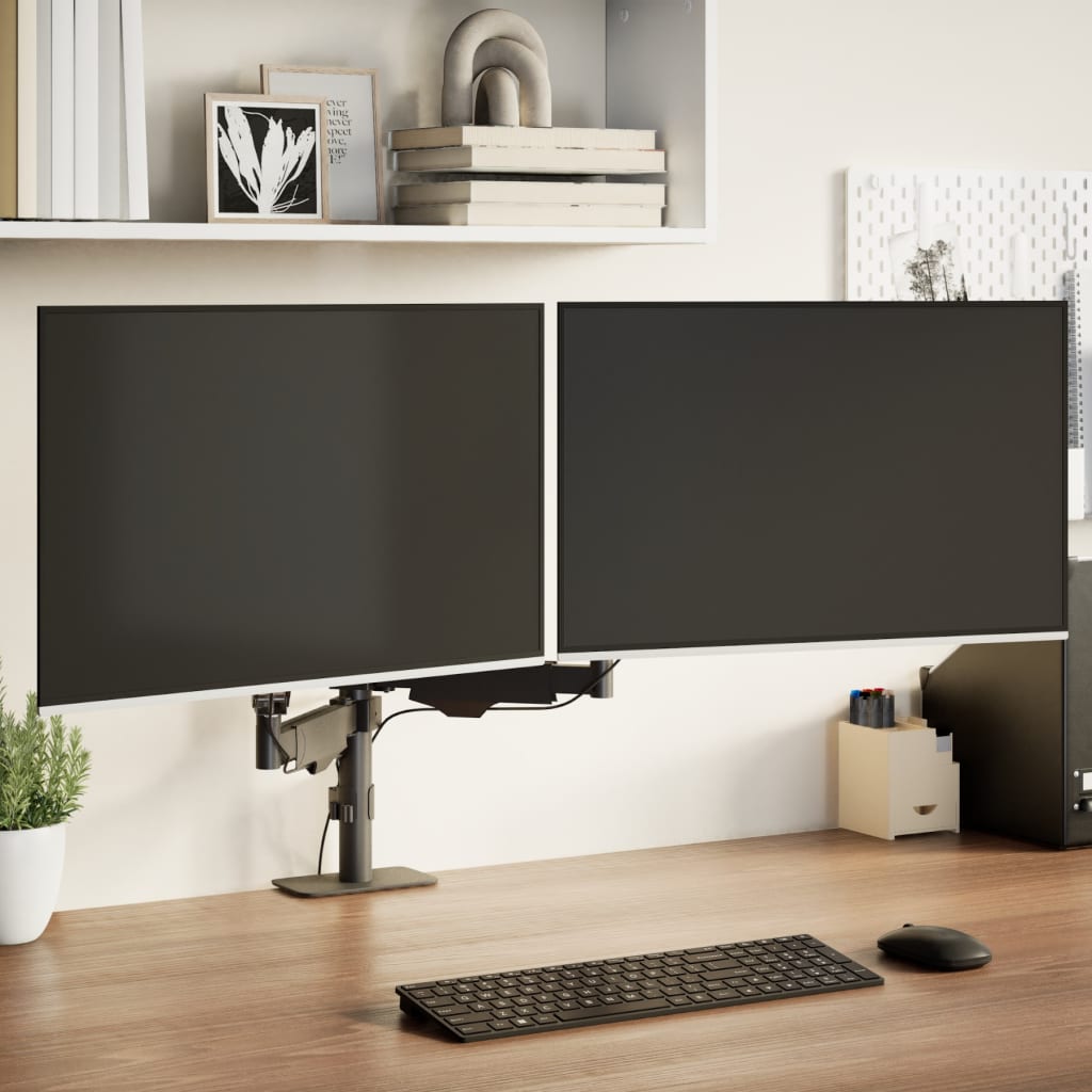 vidaXL Dual Monitor Arm for Max 27 Inch Screen Gas Spring 20 kg 1