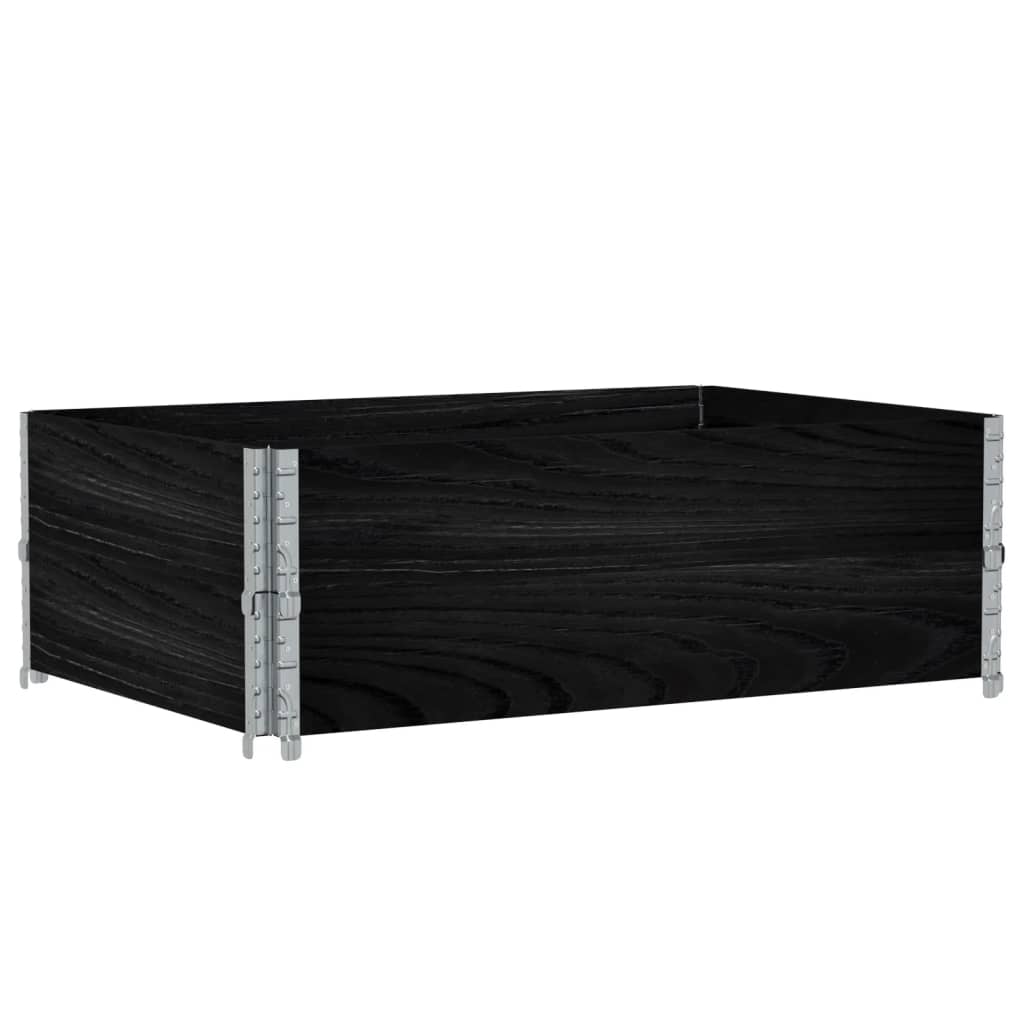 vidaXL Garden Planter Black 120x80 cm Solid Wood Pine 2