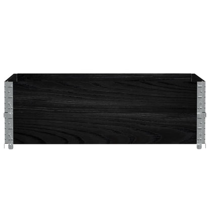 vidaXL Garden Planter Black 120x80 cm Solid Wood Pine 3