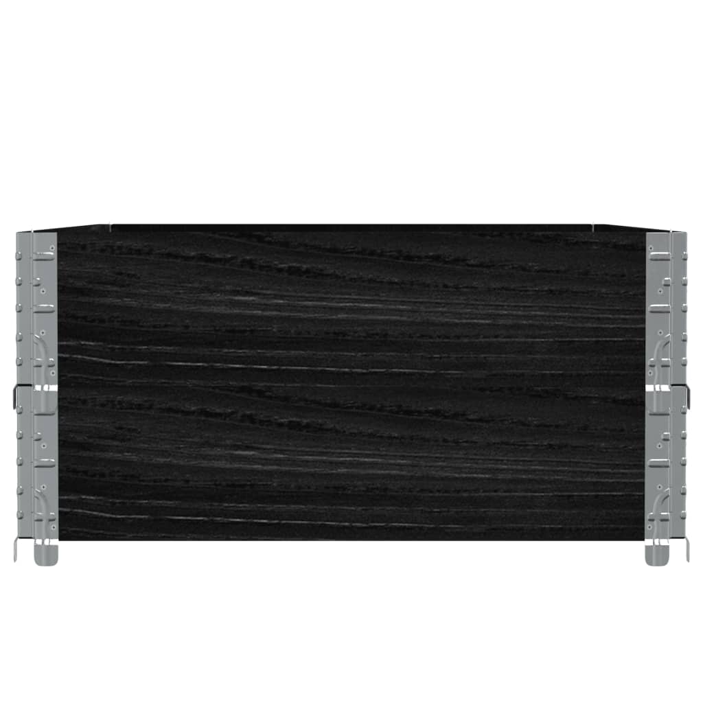 vidaXL Garden Planter Black 120x80 cm Solid Wood Pine 4